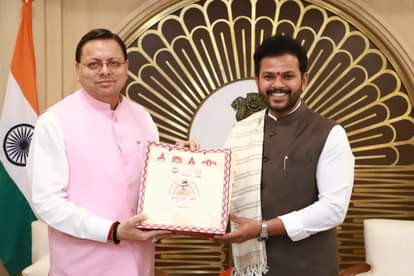 केंद्रीय नागरिक उड्डयन मंत्री से मिले सीएम धामी