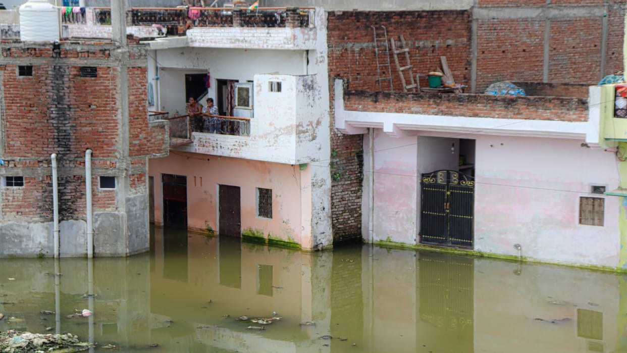 More than a dozen settlements are still in the grip of floods, more than 1400 people are forced to live