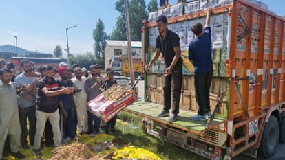 Kashmiri apples will no longer be stuck on the way, two parcel vans started from Budgam to Delhi