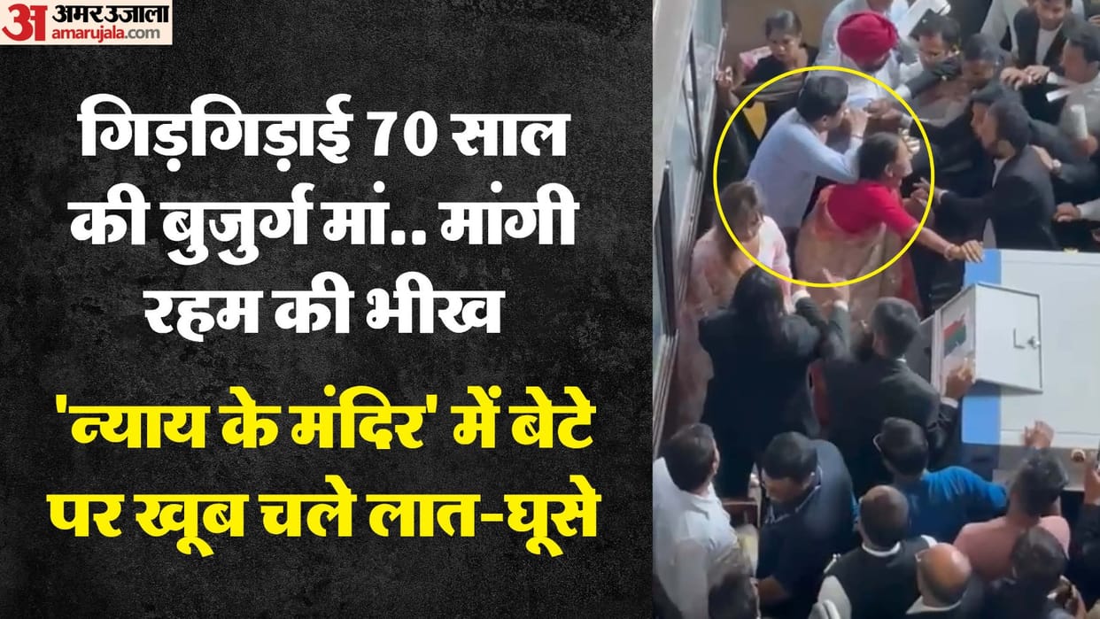 In Tis Hazari court premises man beaten up badly by lawyers in front of his mother