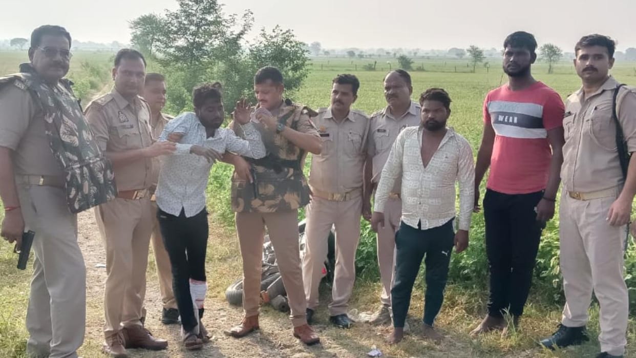 Lalitpur: Police encounter with businessman kidnapping accused, one shot, arrested