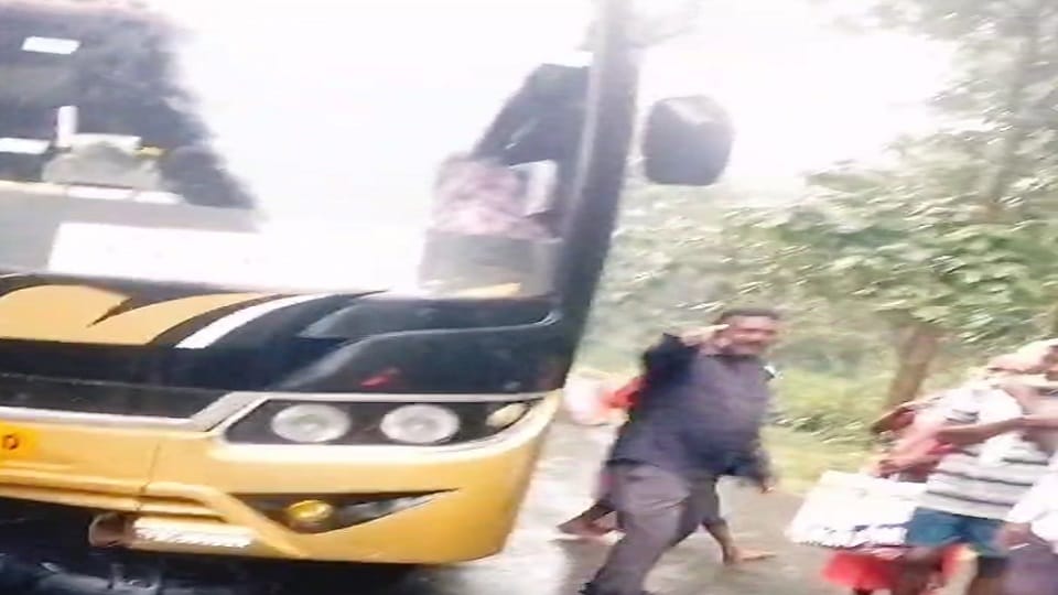 One person died and another got injured after being hit by a bus, the driver conductor and other passengers fl