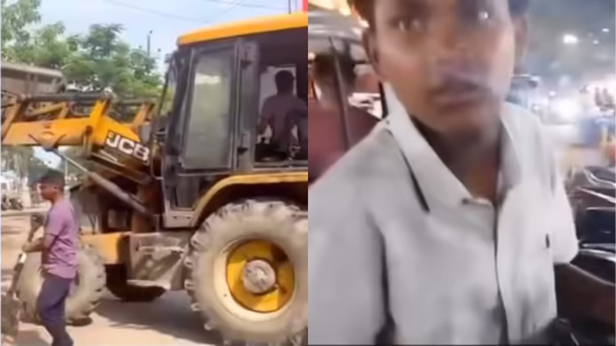 Shopkeeper was throwing garbage municipal corporation team threw all the garbage in front of the shop
