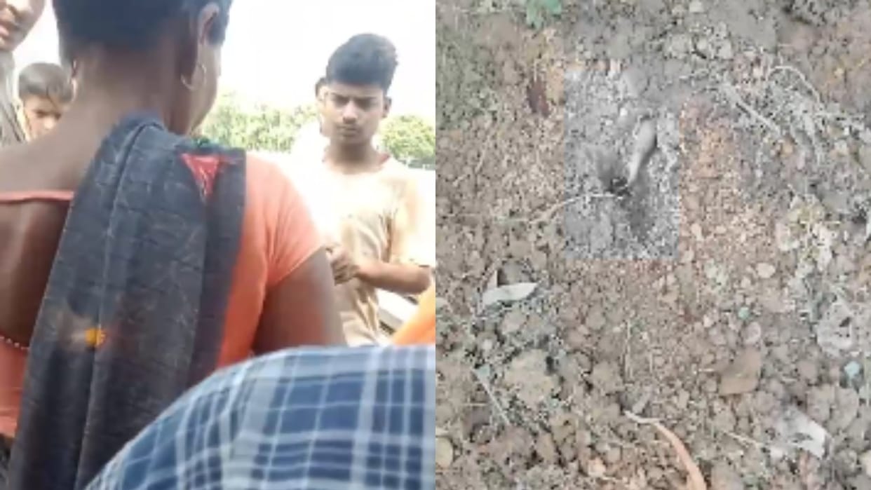 Blood oozing from girl her mouth and ears filled with mud 20 days old girl found buried alive in Shahjahanpur