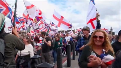 London Protests Tommy Robinson Elon Musk uncontrolled immigration threat to Britain one lakh plus people rall