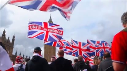 London Protests Tommy Robinson Elon Musk uncontrolled immigration threat to Britain one lakh plus people rall