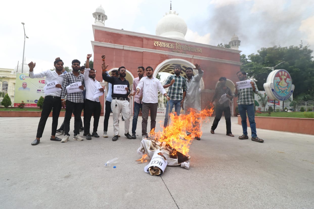 India-Pakistan match: FIR lodged against 10 students who protested against BCCI, burnt an effigy