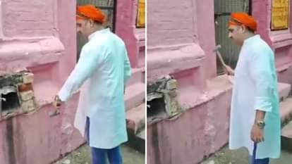 वायरल वीडियो से निकाली गई फोटो।