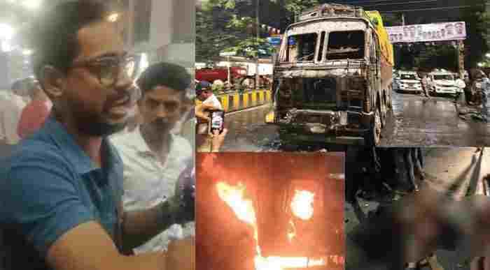 Indore News truck accident Airport Road video and photo gallery
