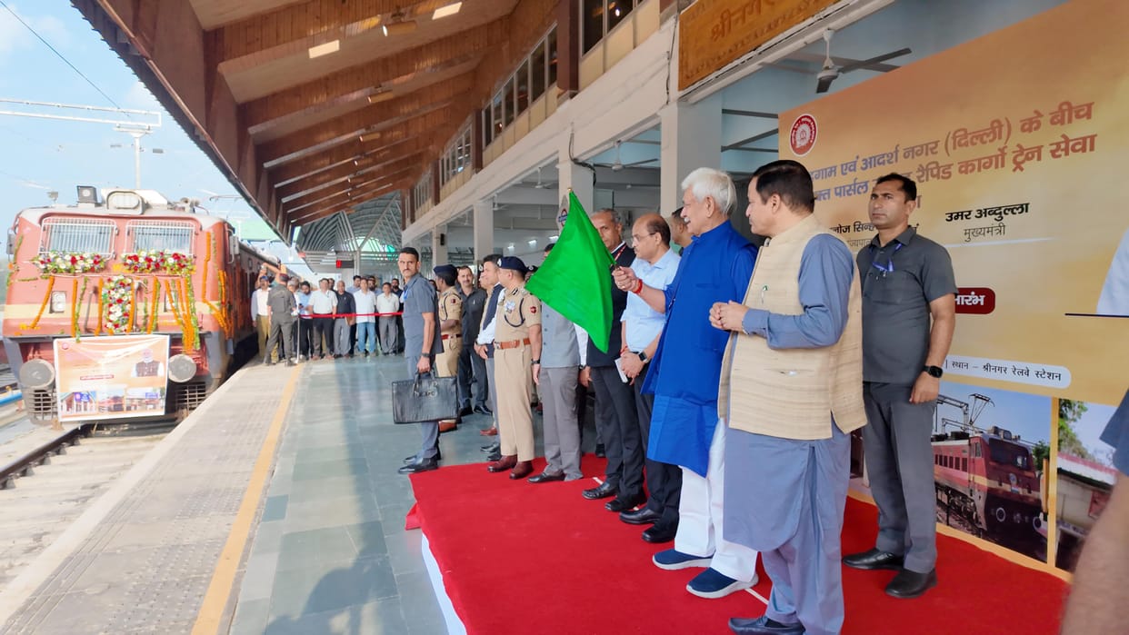 First cargo parcel train from Kashmir valley to Delhi flagged off