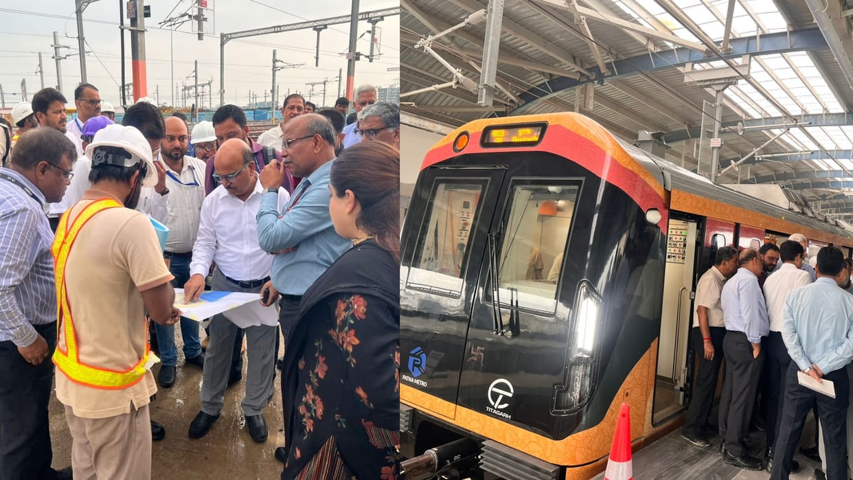 Commissioner of metro rail safety reviewed Patna metro running train status before Patna metro inauguration