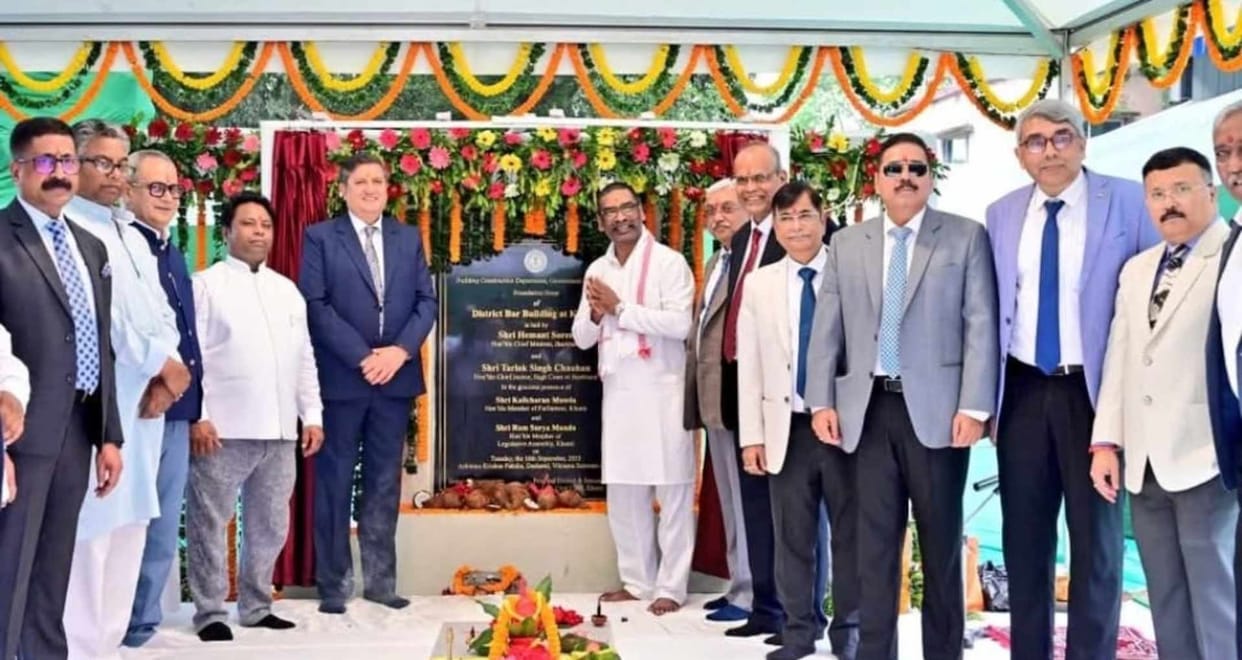 hemant soren foundation stone bar building khunti chaibasa chandil jharkhand