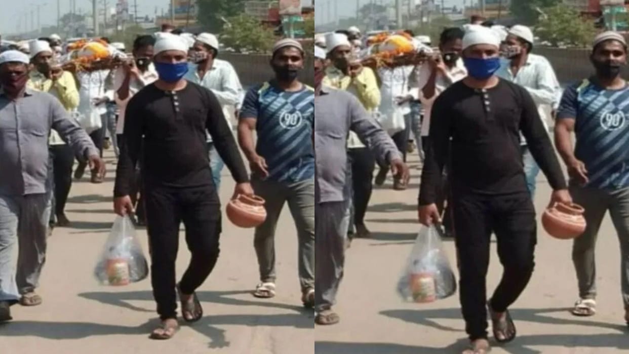 Muslim son performed the last rites of his Hindu mother will go to Triveni Sangam to immerse the ashes