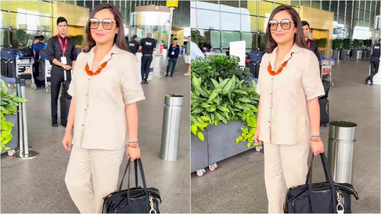 Rani Mukerji Spotted at the Mumbai airport in beautiful Look Video Viral on social media
