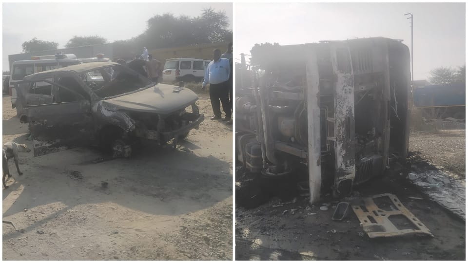 Two people died in a fire at Rewari Fire in Chemical Canter