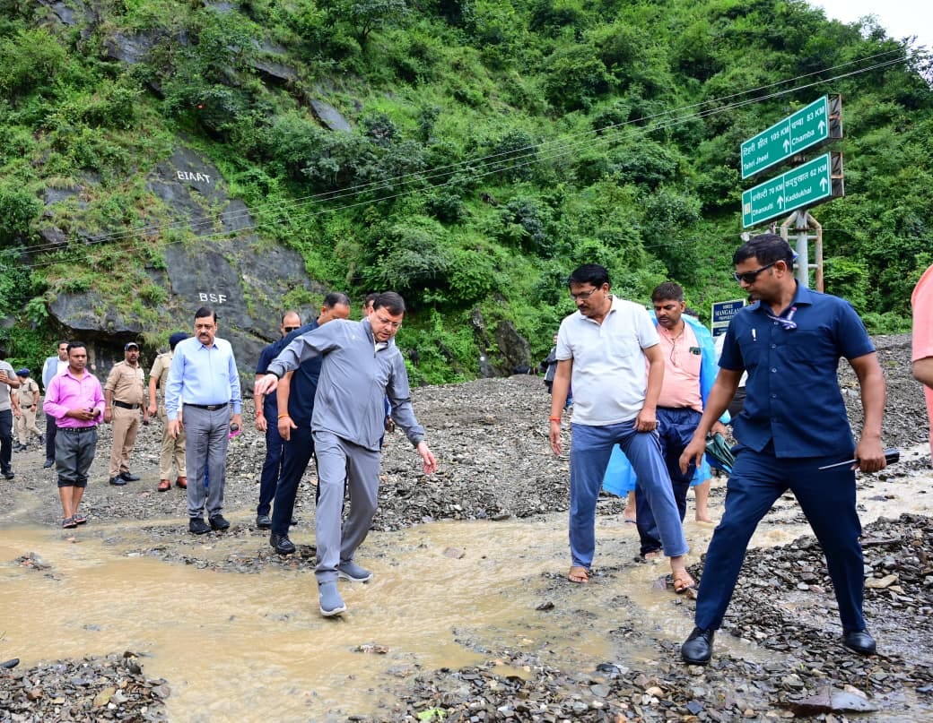 Dehradun Cloudburst CM Dhami On Ground Zero in disaster affected area on his birthday Photos