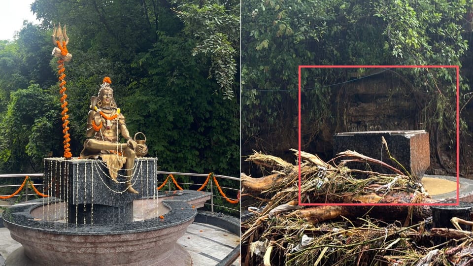Dehradun Cloudburst Tamsa river havoc in Tapkeshwar Mahadev temple Shiva idol was washed away Photos