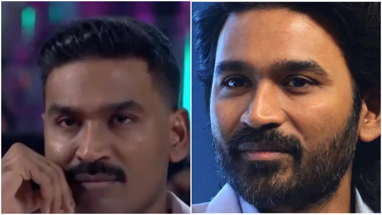 Dhanush reacts on his angry photo viral on social media during idly kadai audio launch event