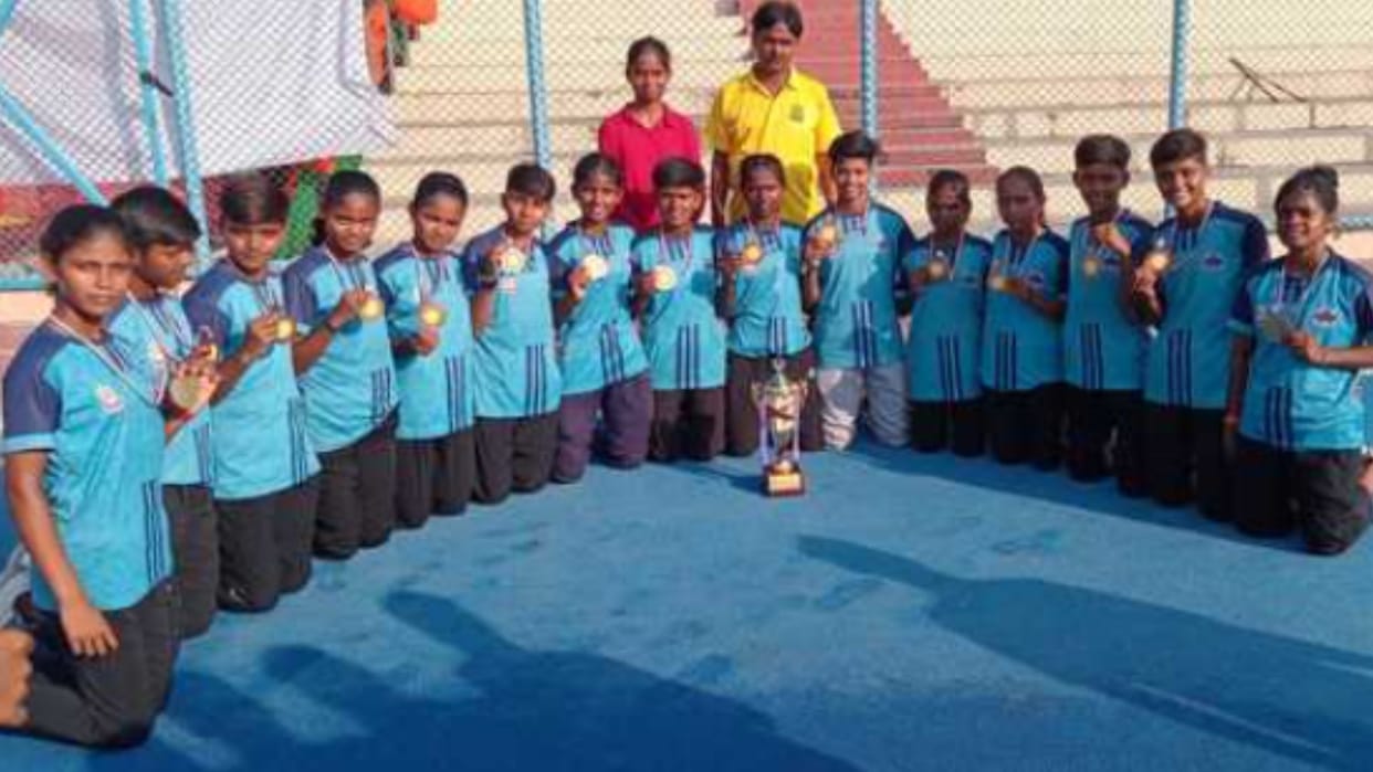 hockey competition match tied at 0-0 in first half Varanasi team won in second half with two goals from Tanu