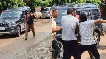Kanpur In dispute over removing car bully brandished pistol beaten up by shopkeepers Police investigating