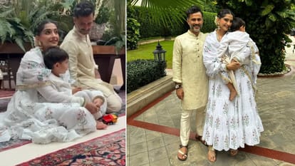 sonam kapoor shares photos videos of son vayu and husband anand ahuja says In the three cities he calls home