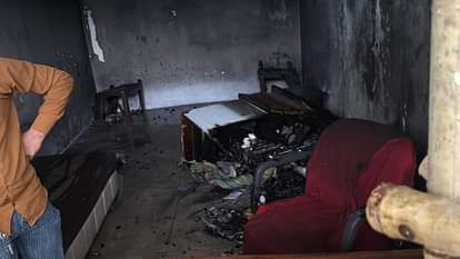 Goods worth lakhs of rupees were destroyed in a fire at a public convenience centre in Surajpur