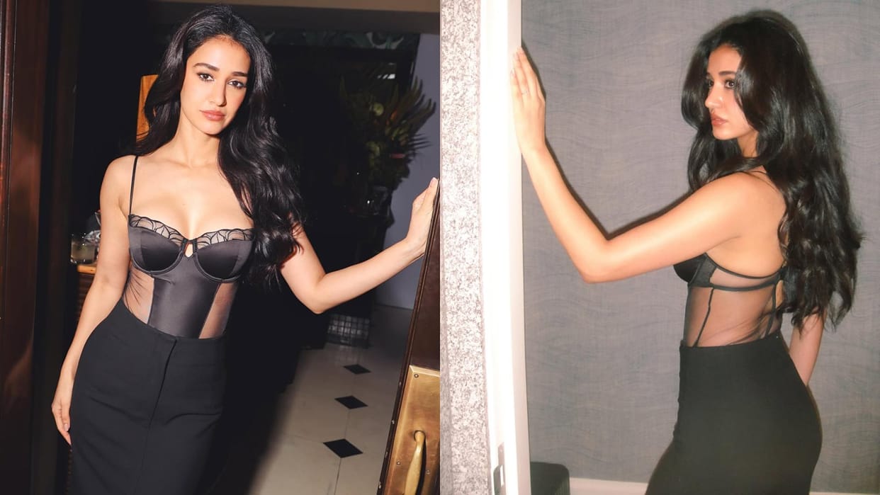 Disha Patani shares photos in black dress fans call her hottest girl