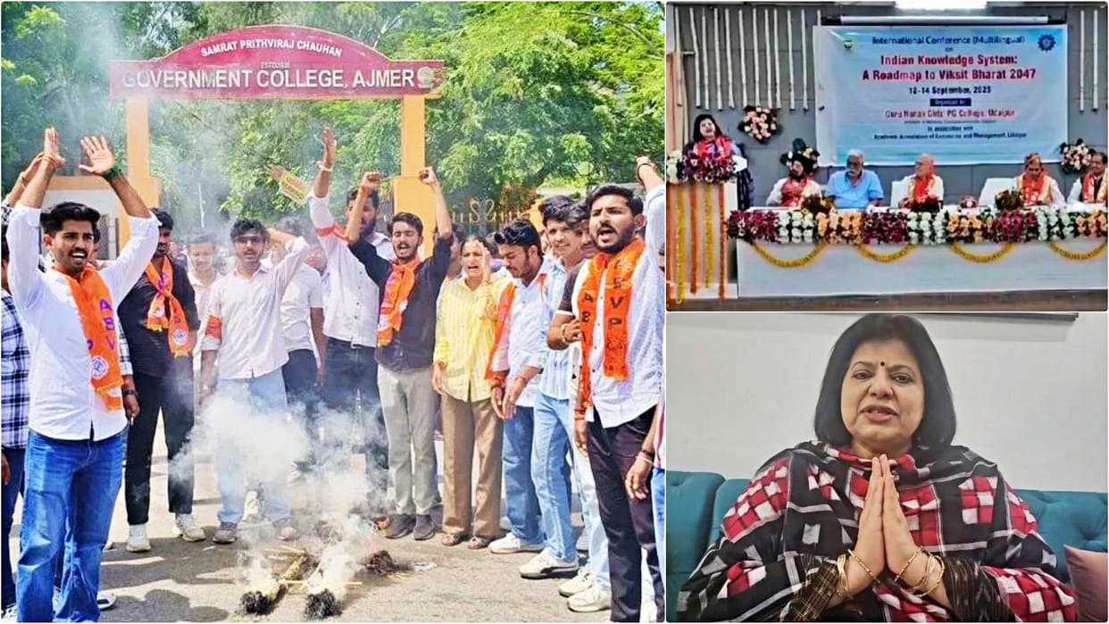 Udaipur News ABVP Protests Over Aurangzeb Remark, Vice-Chancellor Prof. Sunita Issues Apology