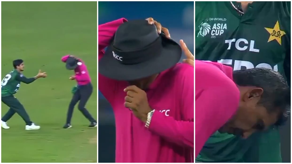 Asia Cup 2025: Umpire Hit By Pakistan Fielder’s Throw, Leaves Field Mid-Match; Pakistan Beat UAE By 41 Runs