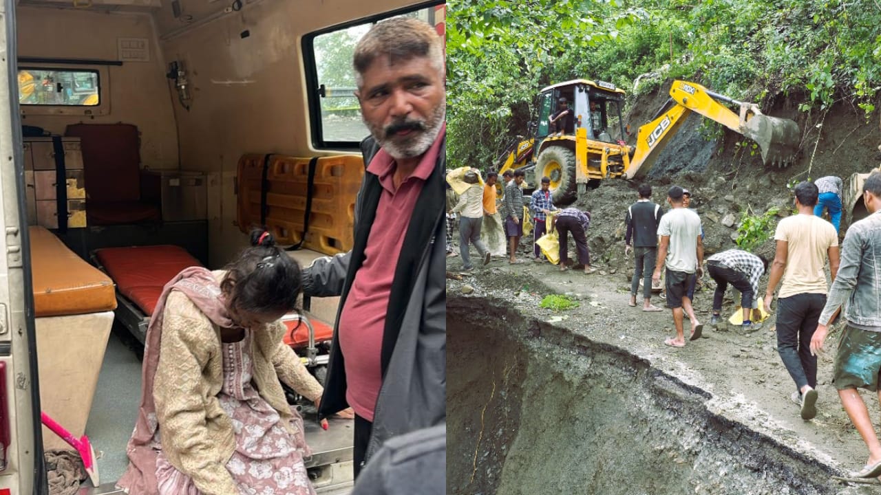 father ran 18 kM s to take his son to hospital helicopter could not fly due to bad weather in Mussoorie