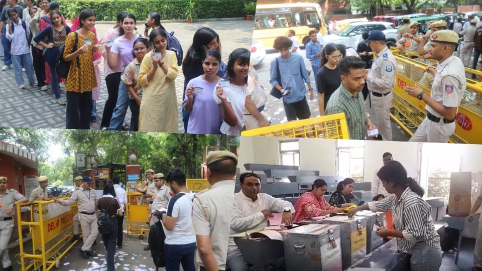 35 per cent turnout in DUSU polls till 2:30 pm; ABVP, NSUI trade charges of malpractice