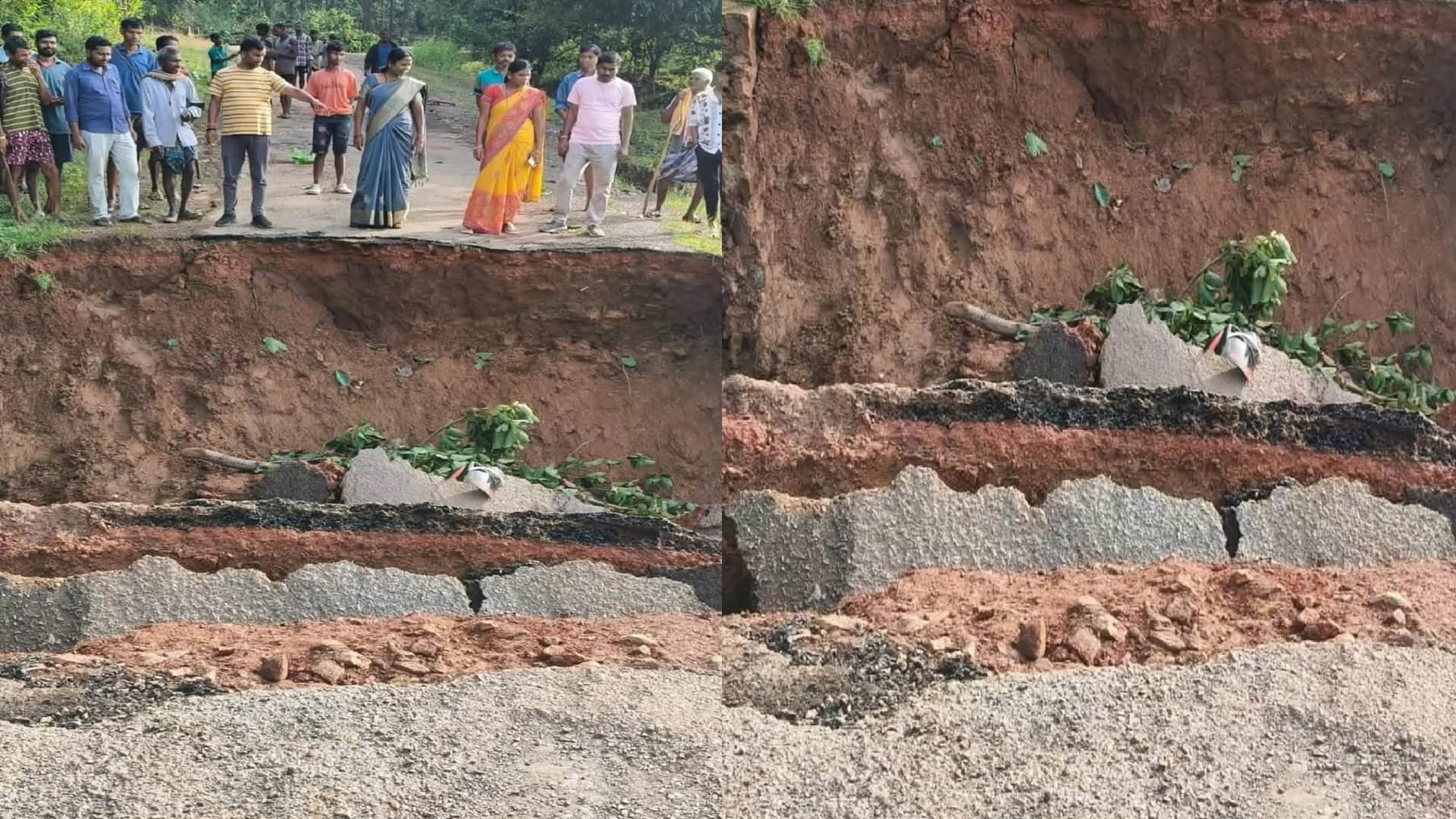 लवकशपुर-केवझर मार्ग पर पुलिया ध्वस्त, आवागमन बाधित,