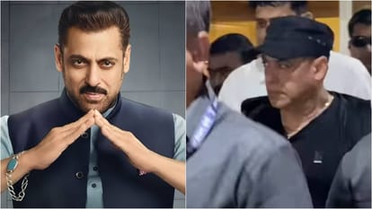 Salman Khan spotted at Mumbai airport In clean shaven look after juggling between filming Battle of Galwan