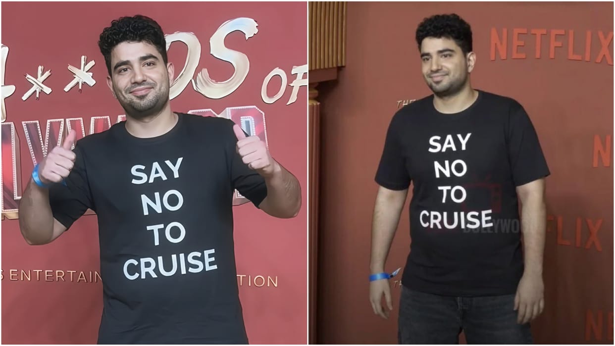 Samay Raina Tshirt Say No To Cruise In Talks At Aryan Khan Directorial The Screening Of The Bads Of Bollywood