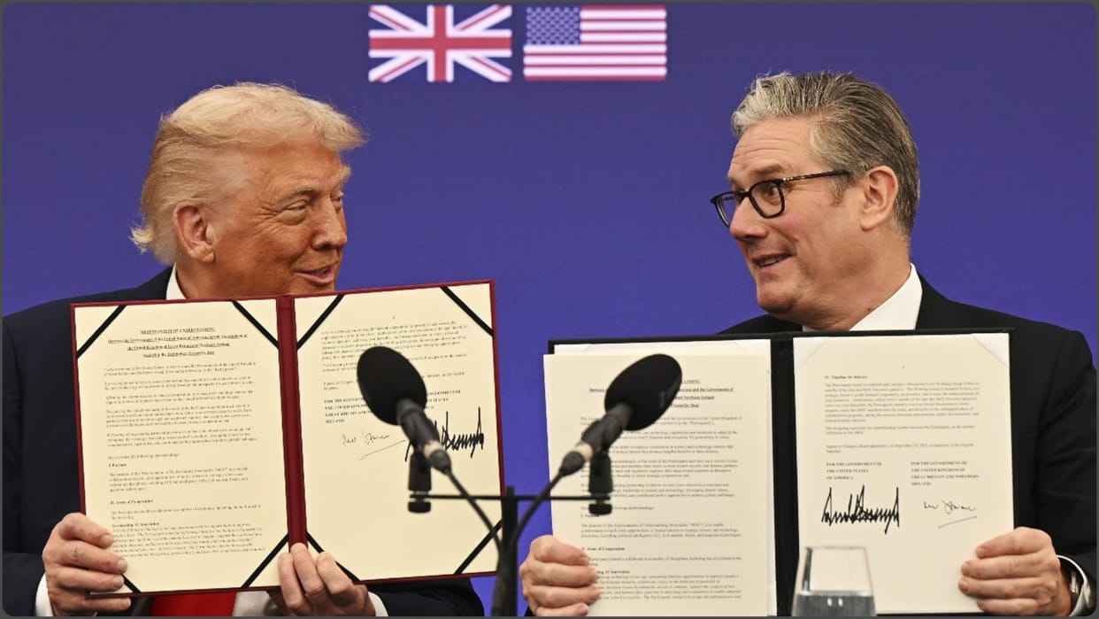 Trump, Starmer sign tech deal before holding private talks on tariffs, war; Hindi News