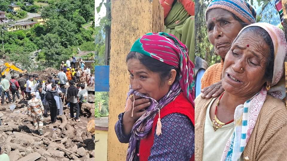 Chamoli disaster Seven Dead Bodies found till now under buried in debris People crying on funeral