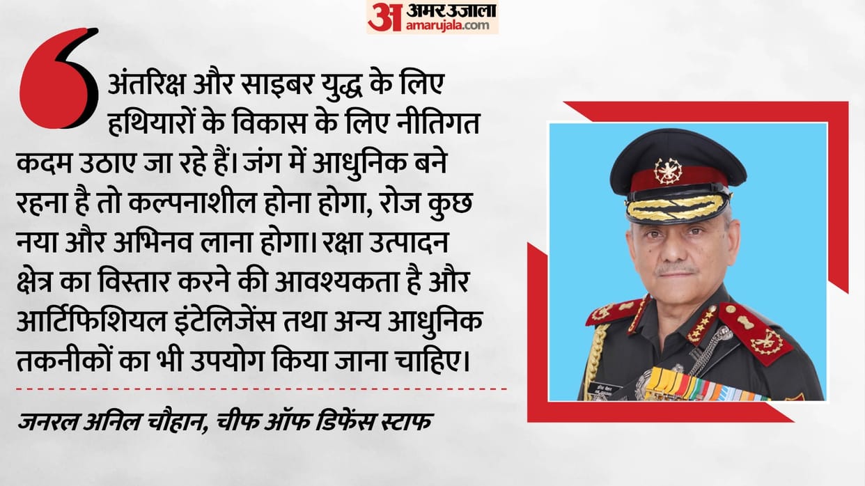 CDS Gen Chauhan on India Strategy remain modern in warfare we must innovate daily policy on space-cyber war