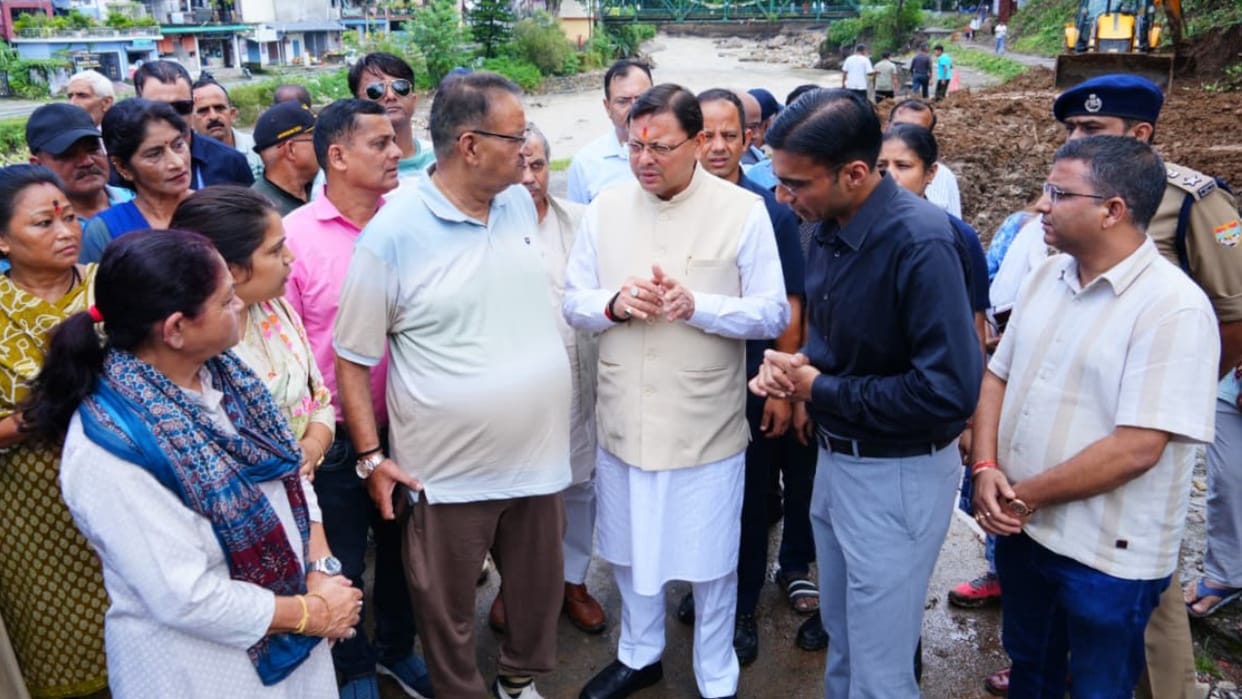 Dehradun Disaster CM Dhami at ground zero along with minister and DM