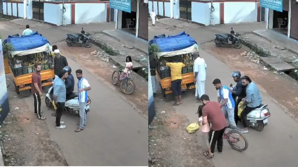 Group Of Men Saved 8 Years Old Girl Life From Choking While Eating Chewing Gum In Kerala Video Goes Viral
