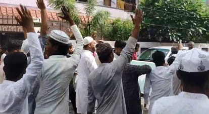 Kanpur I Love Mohammad case anger in the Muslim communit protested by taking out a procession