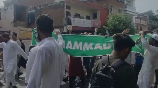 Kanpur I Love Mohammad case anger in the Muslim communit protested by taking out a procession