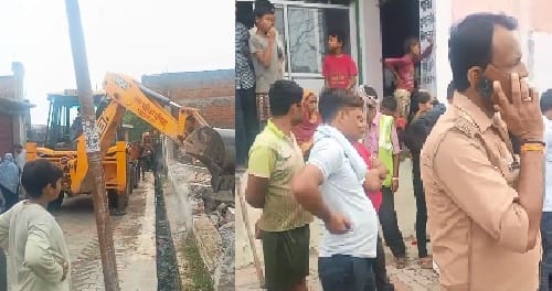 Kanpur Municipality bulldozer runs illegal occupation removed from land worth crores action on court orders