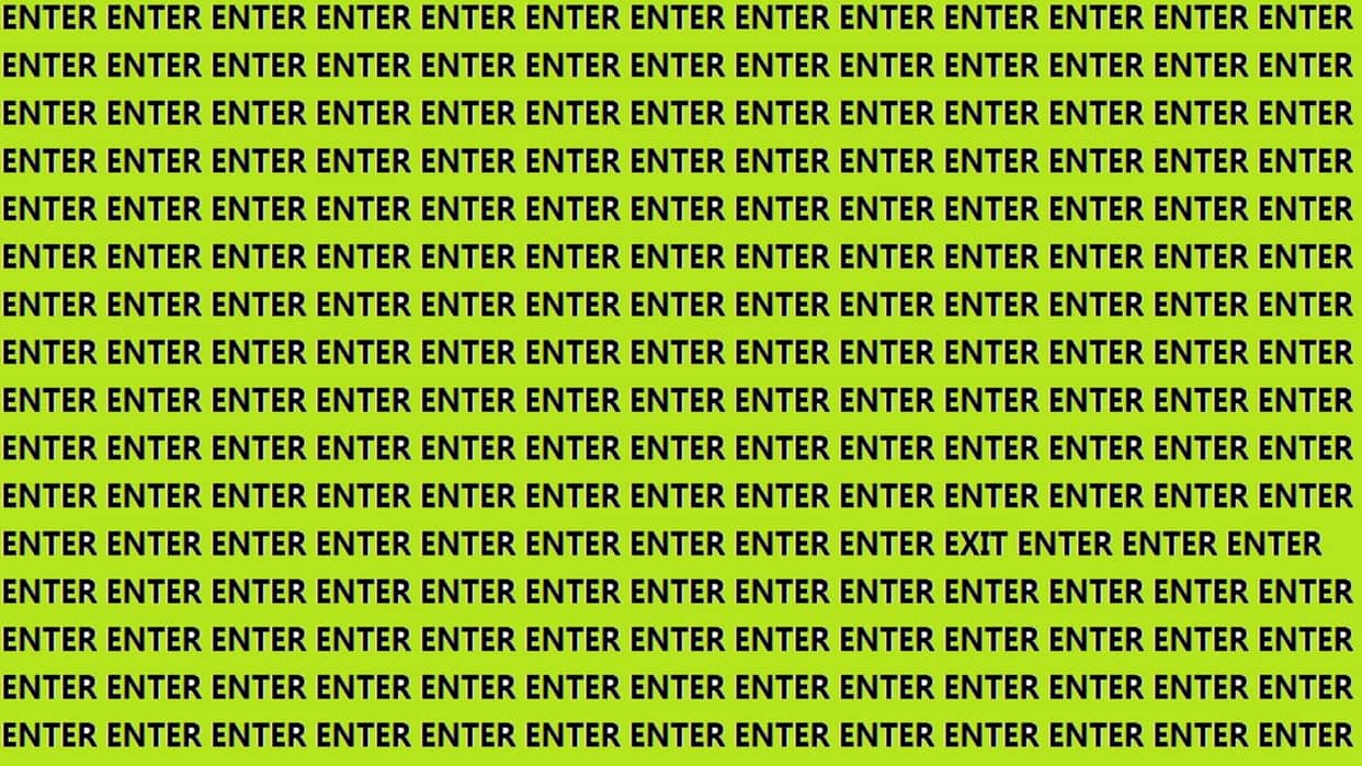 optical illusion iq test brain test if you have eagles eyes then find Exit in 15 Seconds