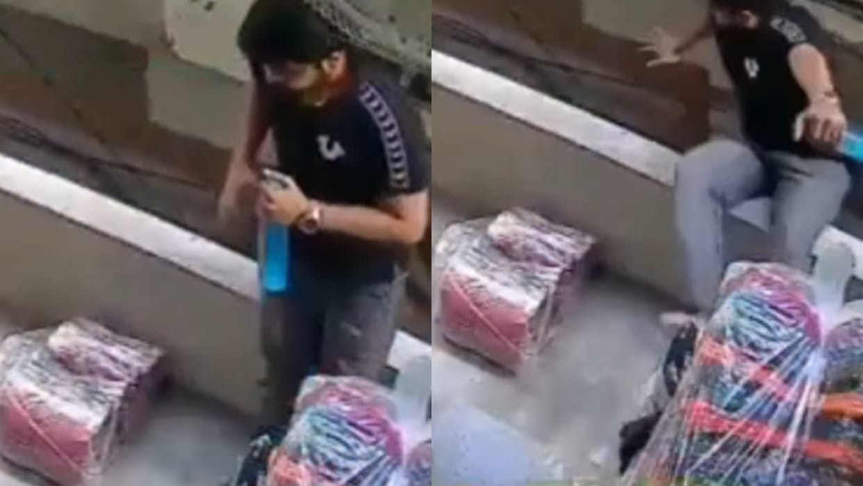 A boy was drinking water in his balcony when he tripped and fell onto his scooty breaking his leg