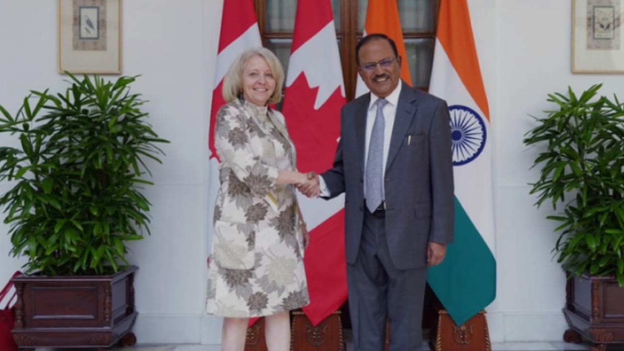 India-Canada Relations NSA Ajit Doval meet Nathalie G Drouin