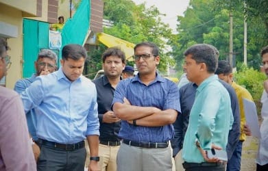 Municipal Corporation doing construction Simhastha 2028. Divisional Commissioner arrived inspection happened