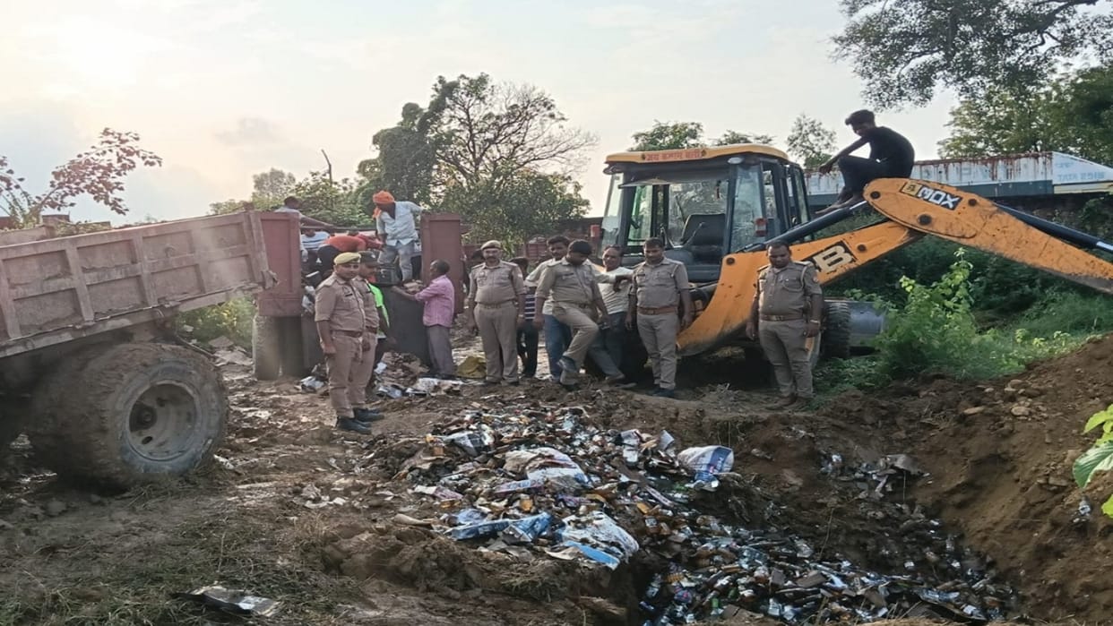 Illegal liquor worth Rs 90 lakh seized four years ago was destroyed on court orders.