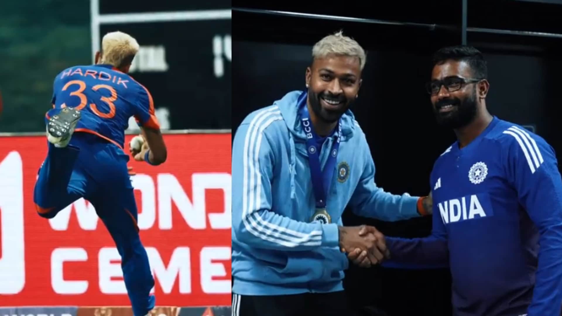 IND vs OMN Video: Hardik Pandya became Superman mid-match took a brilliant catch BCCI also praised him