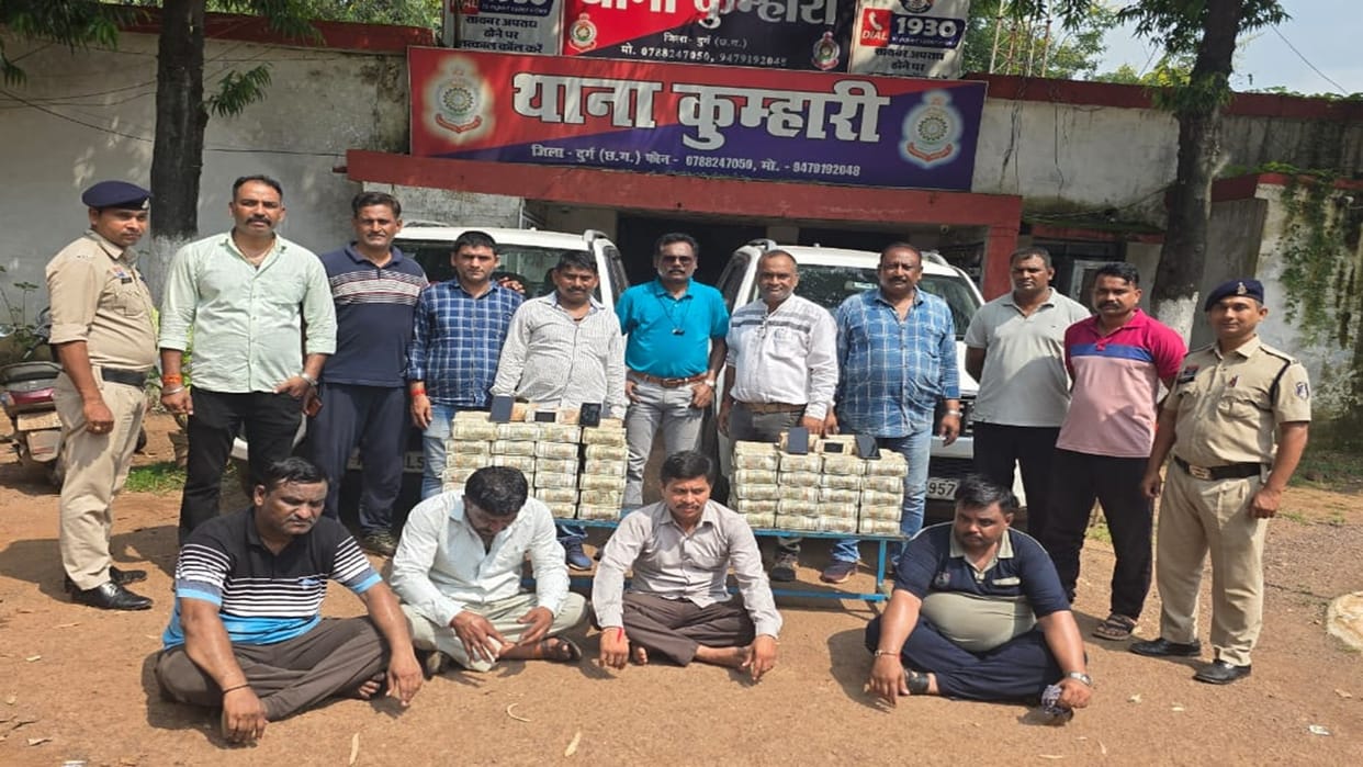 Rs 6.60 crore in cash recovered from two Scorpios, four accused in custody in Durg Police