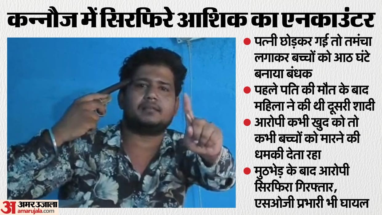 Kannauj Crime News: Man Held Wife Children Hostage at Gunpoint for 8 Hours Police Rescued Safely